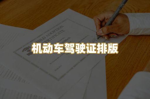 机动车驾驶证排版